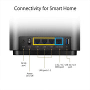 ASUS ZenWiFi AX XT8 Tri Band AX6600 WiFi 6 Router with Alexa and AiProtection - 1 Pack White - SWIFT PERIPHERALSXT8-1PK