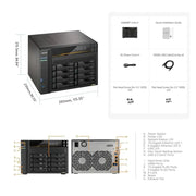 Asustor AS6808T Diskless 8 - Bay NAS Ryzen Quad - Core 16GB DDR5 ECC Dual 10GbE USB4 - SWIFT PERIPHERALSAS6808T