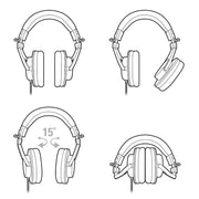 Audio - Technica ATH - M30x Over - Ear Wired Headphone with 40mm Neodymium Driver - SWIFT PERIPHERALSATH-M30X