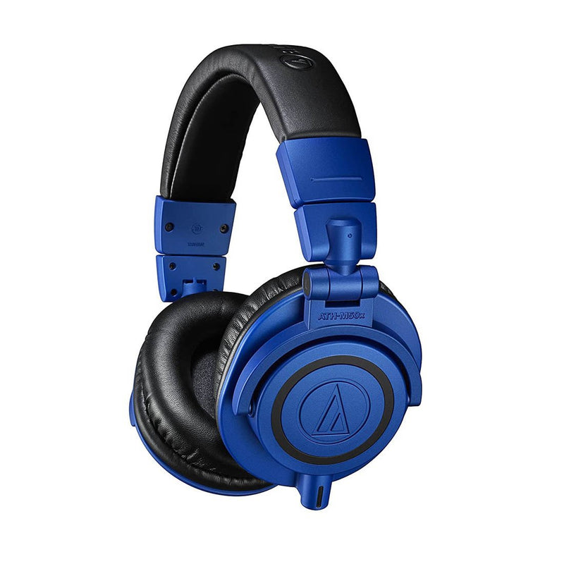 Audio - Technica ATH - M50x Over - Ear Wired Headphone with 45mm Neodymium Driver - Blue - SWIFT PERIPHERALSATH-M50x-BB