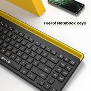 AULA AWK310 WIRELESS BLUETOOTH MULTI DEVICE KEYBOARD BLACK - SWIFT PERIPHERALS1092456
