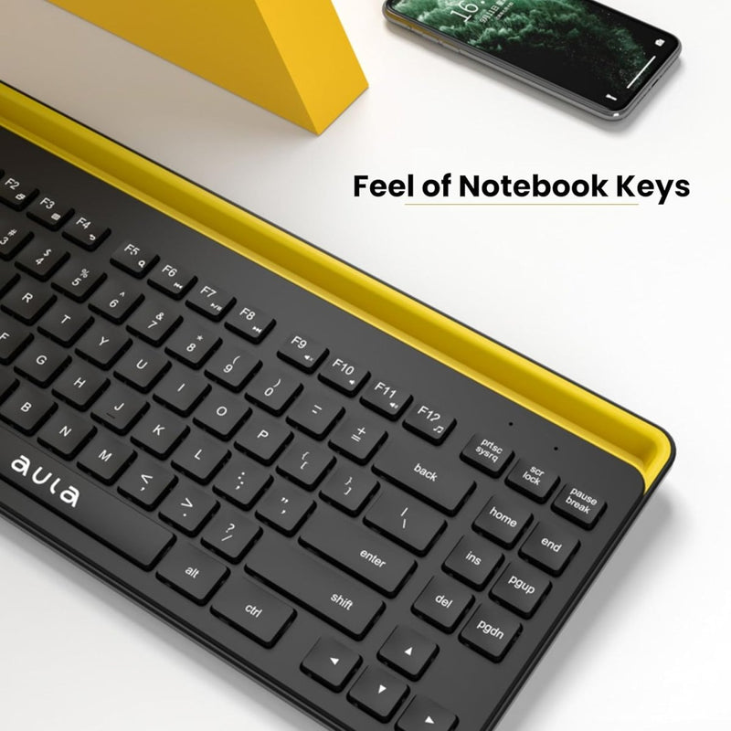 AULA AWK310 WIRELESS BLUETOOTH MULTI DEVICE KEYBOARD BLACK - SWIFT PERIPHERALS1092456
