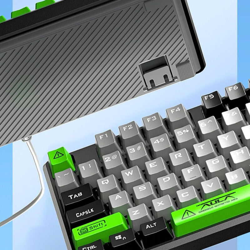 AULA F2088PRO BLACK GREY GREEN MECHANICAL GAMING KEYBOARD - SWIFT PERIPHERALSAula0016