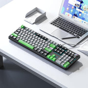 AULA F2088PRO BLACK GREY GREEN MECHANICAL GAMING KEYBOARD - SWIFT PERIPHERALSAula0016