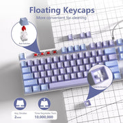 AULA F2088PRO FULL SIZE USB WIRED MECHANICAL GAMING KEYBOARD WITH MEDIA KNOB | RGB RAINBOW BACKLIT, REMOVABLE UPPER COVER, 108 PROGRAMMABLE KEYS KEYBOARDS FOR MAC/WINDOWS | PURPLE, RED SWITCHES - SWIFT PERIPHERALSF2088ProPr