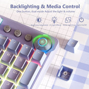 AULA F2088PRO FULL SIZE USB WIRED MECHANICAL GAMING KEYBOARD WITH MEDIA KNOB | RGB RAINBOW BACKLIT, REMOVABLE UPPER COVER, 108 PROGRAMMABLE KEYS KEYBOARDS FOR MAC/WINDOWS | PURPLE, RED SWITCHES - SWIFT PERIPHERALSF2088ProPr