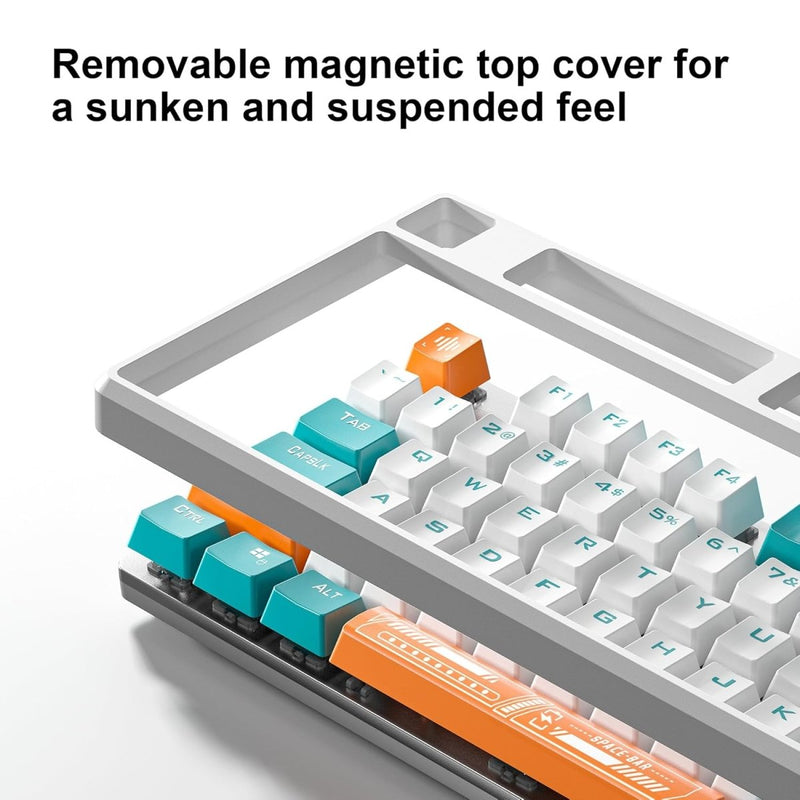AULA F2088PRO WHITE ORANGE BLUE MECHANICAL GAMING KEYBOARD - SWIFT PERIPHERALSAula0027