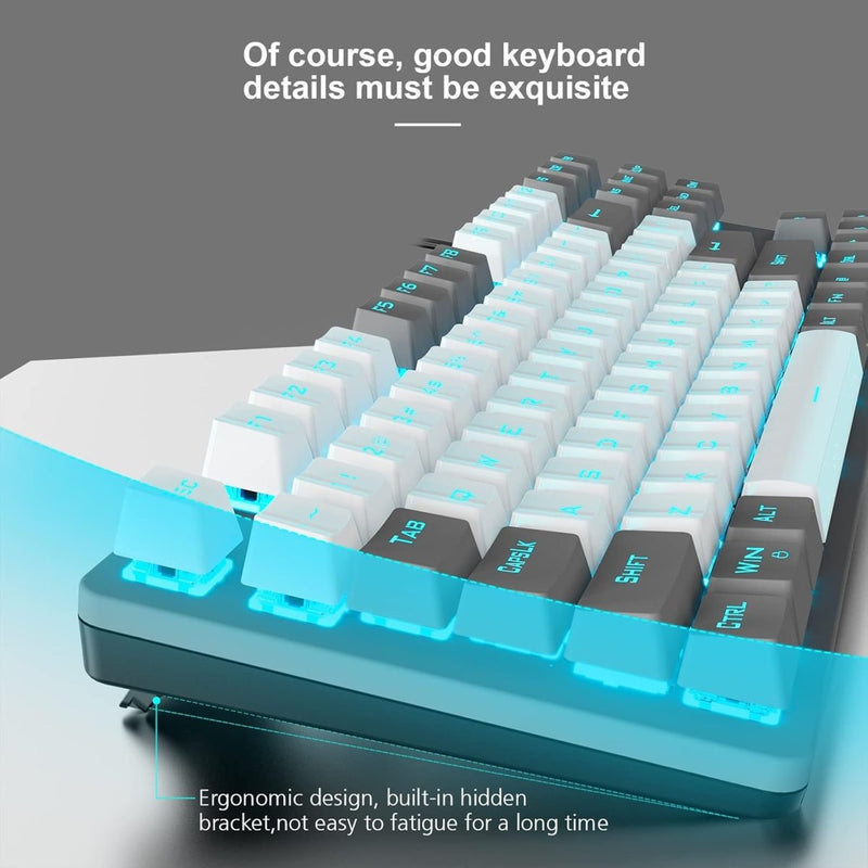 AULA F3287 WIRED MECHANICAL KEYBOARD GREY WHITE SWITCH - SWIFT PERIPHERALS1092460