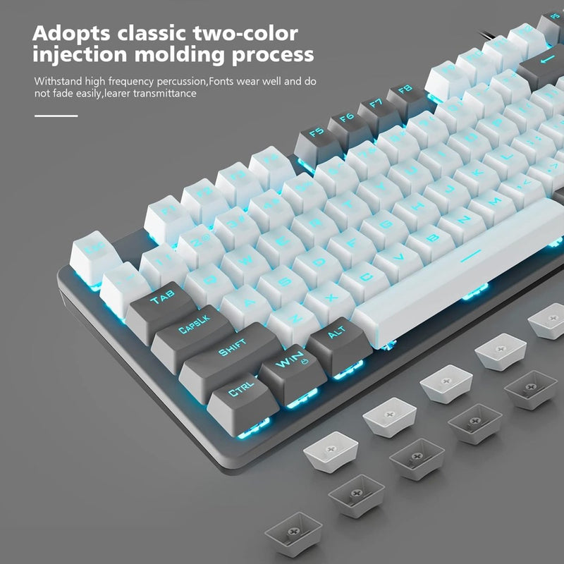 AULA F3287 WIRED MECHANICAL KEYBOARD GREY WHITE SWITCH - SWIFT PERIPHERALS1092460