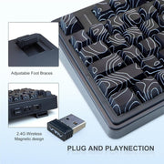 AULA F75 75% SIDE ENGRAVED TRI MODE TKL 80 KEYS WIRELESS MECHANICAL GAMING KEYBOARD WITH KNOB | 4000MAH BATTERY, SOUTH - FACING RGB BACKLIT PRE - LUBED HOT SWAPPABLE | BLACK CONTOUR - STAR VECTOR SWITCHES - SWIFT PERIPHERALSF75BCS