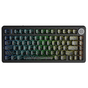 AULA F75 75% SIDE ENGRAVED TRI MODE TKL 80 KEYS WIRELESS MECHANICAL GAMING KEYBOARD WITH KNOB | 4000MAH BATTERY, SOUTH - FACING RGB BACKLIT PRE - LUBED HOT SWAPPABLE | BLACK CONTOUR - STAR VECTOR SWITCHES - SWIFT PERIPHERALSF75BCS