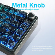 AULA F75 75% SIDE ENGRAVED TRI MODE TKL 80 KEYS WIRELESS MECHANICAL GAMING KEYBOARD WITH KNOB | 4000MAH BATTERY, SOUTH - FACING RGB BACKLIT PRE - LUBED HOT SWAPPABLE | BLACK CONTOUR - STAR VECTOR SWITCHES - SWIFT PERIPHERALSF75BCS