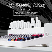 AULA F75 75% WIRELESS RGB BACKLIT TRI - MODE GAMING MECHANICAL KEYBOARD WITH KNOB | 80 KEYS COMPACT KEYBOARD, PRE - LUBED GASKET HOT - SWAPPABLE | BLUETOOTH/2.4GHZ/TYPE - C | COMIC KEYCAP - REAPER SWITCHES - SWIFT PERIPHERALSF75CKR