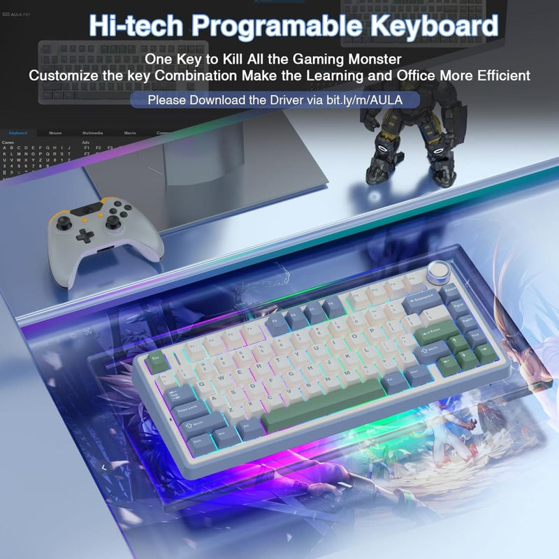 AULA F75 CEDAR GREEN REAPER SWITCH MECHANICAL GAMING KEYBOARD - SWIFT PERIPHERALS1092451