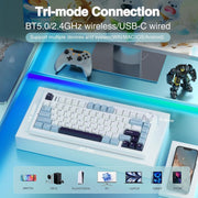 AULA F75 ICE BLUE ICE VEIN SWITCH MECHANICAL GAMING KEYBOARD - SWIFT PERIPHERALS1094018