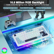 AULA F75 ICE BLUE ICE VEIN SWITCH MECHANICAL GAMING KEYBOARD - SWIFT PERIPHERALS1094018