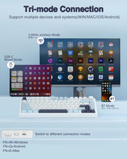 AULA F75 ICE BLUE REAPER SWITCH MECHANICAL GAMING KEYBOARD - SWIFT PERIPHERALS1092444