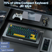 AULA F75 THUNDER BLACK GRAYWOOD SWITCH MECHANICAL GAMING KEYBOARD - SWIFT PERIPHERALS1094024