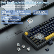 AULA F75 THUNDER BLACK GRAYWOOD SWITCH MECHANICAL GAMING KEYBOARD - SWIFT PERIPHERALS1094024