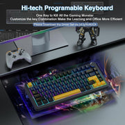 AULA F75 THUNDER BLACK GRAYWOOD SWITCH MECHANICAL GAMING KEYBOARD - SWIFT PERIPHERALS1094024