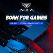 AULA F813 WIRED AND WIRELESS RGB GAMING MOUSE BLACK - SWIFT PERIPHERALS1092429