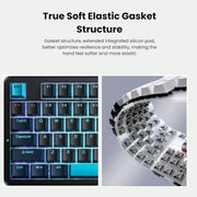 AULA F87 BLUE BLACK CYAN GRAYWOOD SWITCH MECHANICAL GAMING KEYBOARD - SWIFT PERIPHERALS1094016