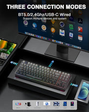 AULA F87 GRADIENT GRAY SPACE CRYSTAL SWITCH MECHANICAL GAMING KEYBOARD - SWIFT PERIPHERALS1094006