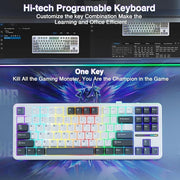 AULA F87 SMOKE BLUE SWITCH MECHANICAL GAMING KEYBOARD - SWIFT PERIPHERALS1094022