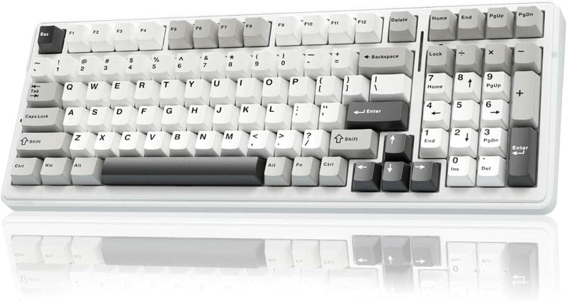 AULA F99 BLUE WHITE GRAYWOOD SWITCH MECHANICAL GAMING KEYBOARD - SWIFT PERIPHERALS1094005