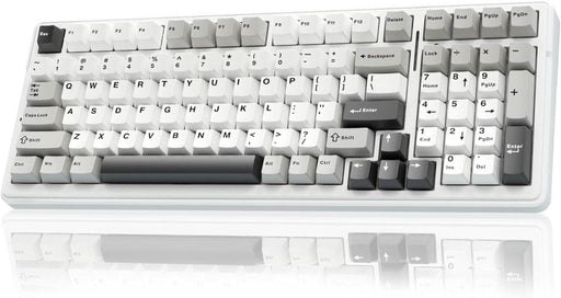 AULA F99 BLUE WHITE GRAYWOOD SWITCH MECHANICAL GAMING KEYBOARD - SWIFT PERIPHERALS1094005