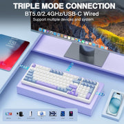 AULA F99 GRAY WHITE GRAYWOOD SWITCH MECHANICAL GAMING KEYBOARD - SWIFT PERIPHERALS1092448