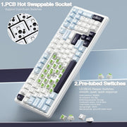 AULA F99 ICE BLUE REAPER SWITCH MECHANICAL GAMING KEYBOARD - SWIFT PERIPHERALS1092449