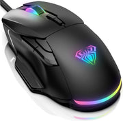 AULA GAMING MOUSE, 12800 DPI RGB WIRED GAMING MOUSE GAMER FOR LAPTOP PC MAC,AULA F815 - SWIFT PERIPHERALS1092428