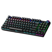 AULA M75 TRI - MODE (2.4G/BLUETOOTH/WIRED) HOT SWAPPABLE RGB BACKLIT WIRELESS MECHANICAL GAMING KEYBOARD | ALL KEY ANTI - GHOSTING | DUAL MODE KNOB WITH MULTIMEDIA BUTTONS | BLACK - RED SWITCHES - SWIFT PERIPHERALSM75B