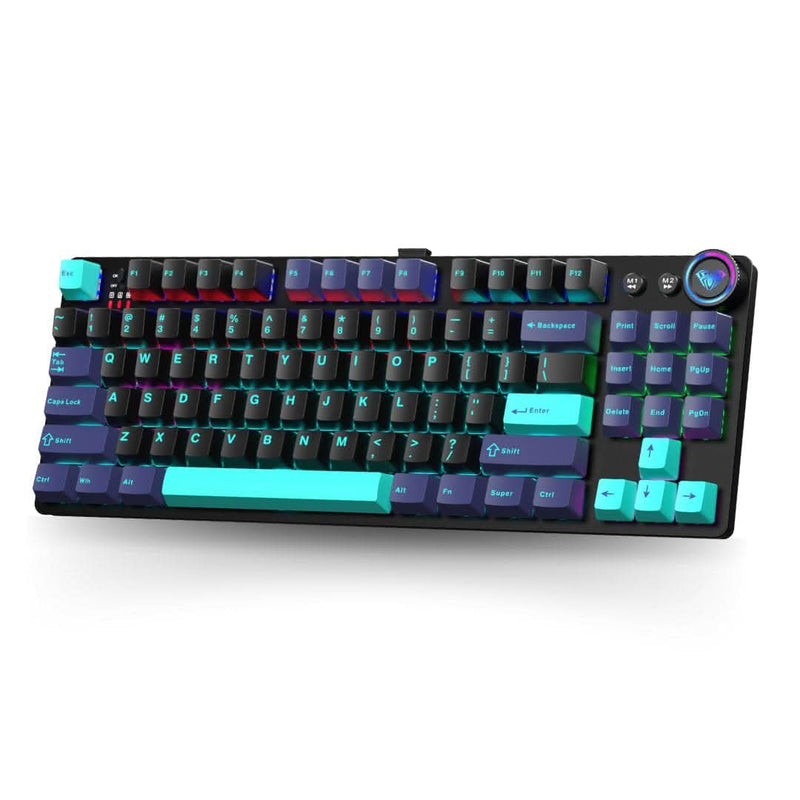 AULA M75 TRI - MODE (2.4G/BLUETOOTH/WIRED) HOT SWAPPABLE RGB, BLUE+BLACK+GREEN - SWIFT PERIPHERALS1092471