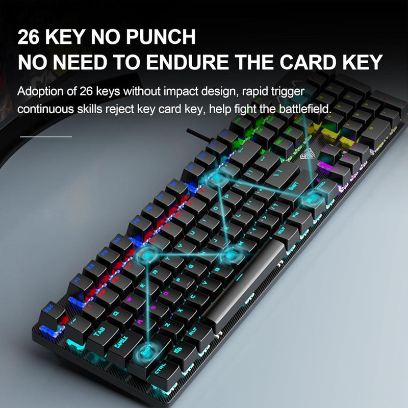 AULA S2022 BLACK MECHANICAL GAMING KEYBOARD - SWIFT PERIPHERALS1092465