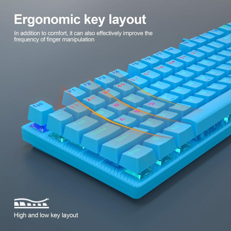 AULA S2022 MECHANICAL WIRED GAMING KEYBOARD (BLUE) - SWIFT PERIPHERALS1092454