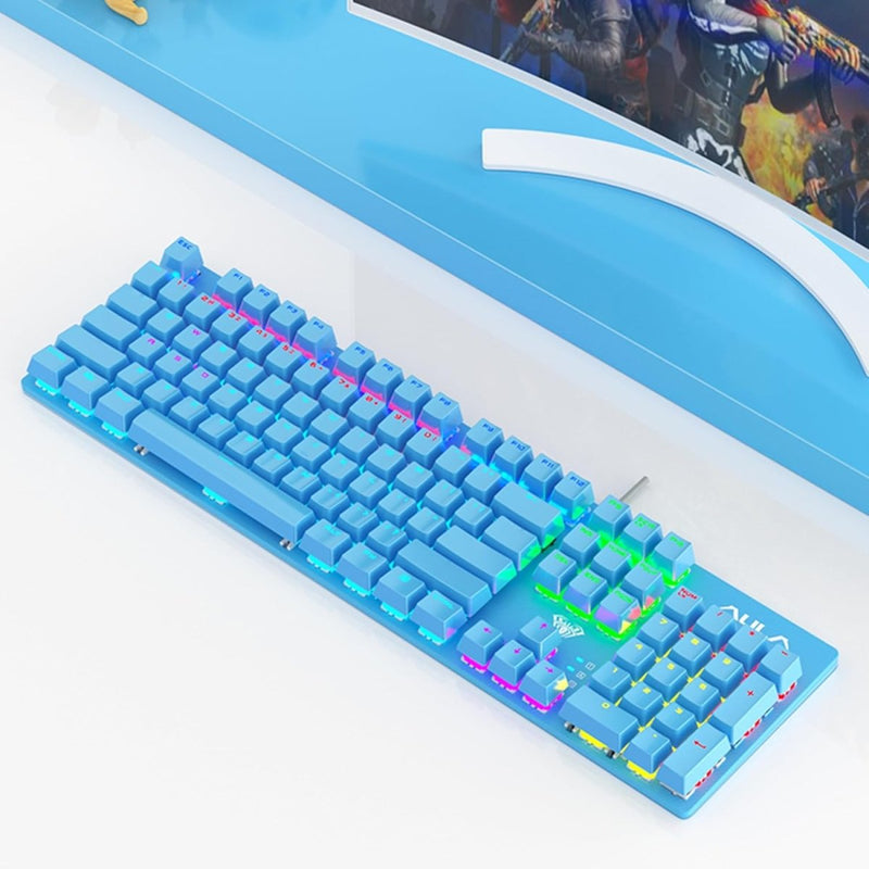 AULA S2022 MECHANICAL WIRED GAMING KEYBOARD (BLUE) - SWIFT PERIPHERALS1092454