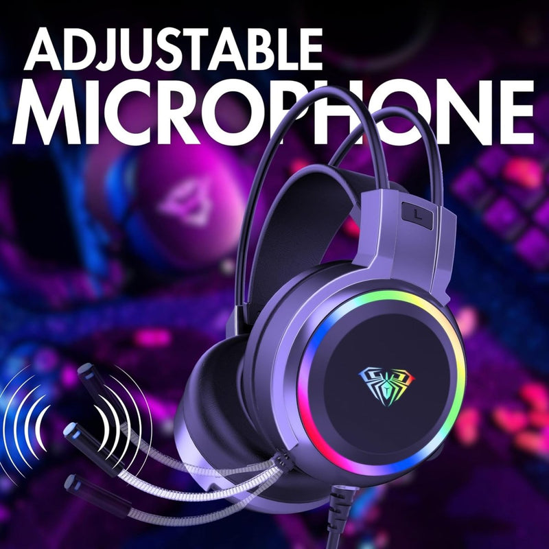 AULA S608 WIRED GAMING HEADSET |RGB (BLACK) - SWIFT PERIPHERALS1092434