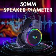 AULA S608 WIRED GAMING HEADSET |RGB (BLACK) - SWIFT PERIPHERALS1092434