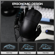 AULA SC800 TRI - MODE WIRELESS 2.4G/WIRED/BLUETOOTH ULTRA - LIGHTWEIGHT GAMING MOUSE | 37GRAMS, ADJUSTABLE 26000 DPI, PAW3395 SENSOR, 8000 POLLING RATE, ULTRA - PRECISE & DURABLE FOR GAMING | BLACK (SC800B) - SWIFT PERIPHERALSSC800B
