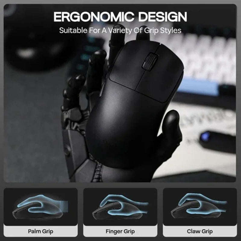 AULA SC800 TRI - MODE WIRELESS 2.4G/WIRED/BLUETOOTH ULTRA - LIGHTWEIGHT GAMING MOUSE | 37GRAMS, ADJUSTABLE 26000 DPI, PAW3395 SENSOR, 8000 POLLING RATE, ULTRA - PRECISE & DURABLE FOR GAMING | BLACK (SC800B) - SWIFT PERIPHERALSSC800B