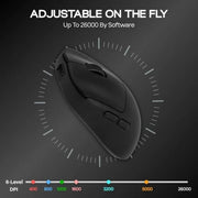 AULA SC800 TRI - MODE WIRELESS 2.4G/WIRED/BLUETOOTH ULTRA - LIGHTWEIGHT GAMING MOUSE | 37GRAMS, ADJUSTABLE 26000 DPI, PAW3395 SENSOR, 8000 POLLING RATE, ULTRA - PRECISE & DURABLE FOR GAMING | BLACK (SC800B) - SWIFT PERIPHERALSSC800B