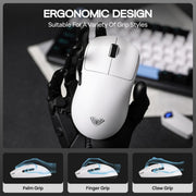 AULA SC800 TRI - MODE(2.4GHZ/BT/WIRED) ULTRA - LIGHTWEIGHT GAMING MOUSE | 37GRAMS, ADJUSTABLE 26000 DPI, PAW3395 SENSOR, 8000 POLLING RATE, ULTRA - PRECISE & DURABLE FOR GAMING & OFFICE USE | WHITE (SC800W) - SWIFT PERIPHERALSSC800W