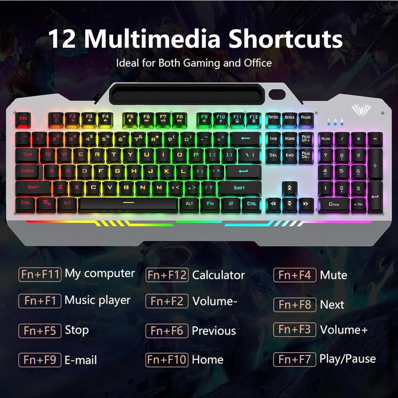 AULA T102 MEMBRANE GAMING KEYBOARD - SWIFT PERIPHERALS1092463