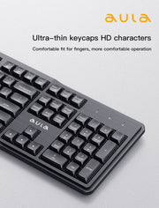 AULA WIRELESS KEYBOARD AND MOUSE COMBO BLACK - SWIFT PERIPHERALSAula0048