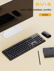 AULA WIRELESS KEYBOARD & MOUSE COMBO,AC202B, BLACK - SWIFT PERIPHERALS1092461