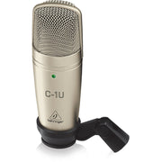 Behringer C - 1U Studio Condenser Cardioid Microphone with USB Output - SWIFT PERIPHERALSC-1U