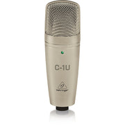Behringer C - 1U Studio Condenser Cardioid Microphone with USB Output - SWIFT PERIPHERALSC-1U