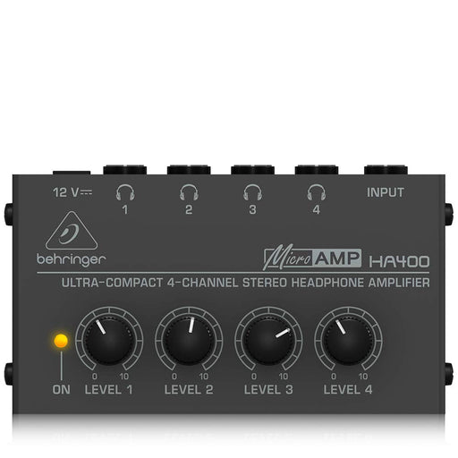 Behringer HA400 Ultra - Compact 4 - Channel Stereo Headphone Amplifier with Level Control Per Channel - SWIFT PERIPHERALSHA400